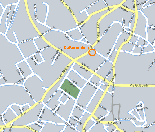 Kulturni dom cartina, mappa